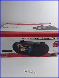 GPX Portable Boombox Music and Movie System BD707B, 7 LCD Display
