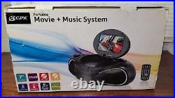 GPX Portable TV DVD CD Boombox Movie & Music System LCD Display BD702B NOB