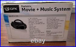 GPX Portable TV DVD CD Boombox Movie & Music System LCD Display BD702B NOB