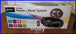 GPX Portable TV DVD CD Boombox Movie & Music System LCD Display BD702B NOB