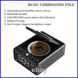 Gelielim CD Players for Home Portable CD Boombox with FM Radio Dual Alarm Clo