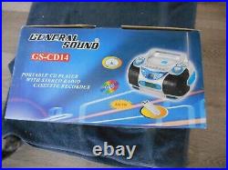 General Sound Gs-cd14 Portable Radio Cassette / CD Player New