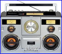 Ghetto Blaster Stereo Boombox Bluetooth/CD/AM-FM Radio/Cassette vintage style