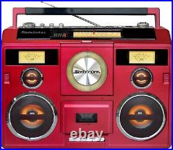 Ghetto Blaster Stereo Boombox Bluetooth/CD/AM-FM Radio/Cassette vintage style