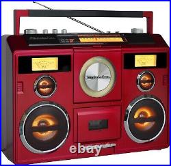 Ghetto Blaster Stereo Boombox Bluetooth/CD/AM-FM Radio/Cassette vintage style