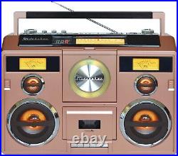 Ghetto Blaster Stereo Boombox Bluetooth/CD/AM-FM Radio/Cassette vintage style