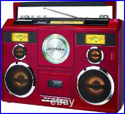 Ghetto Blaster Stereo Boombox Bluetooth/CD/AM-FM Radio/Cassette vintage style