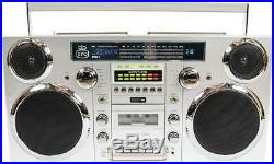 Gpo Brooklyn 1980S-Style Portable Boombox Cd Player, Cassette Player, Fm Radio