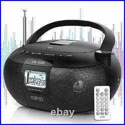 Greadio CD Player Boombox Portable with AM FM Stereo Radio Bluetooth 5.0/TF P
