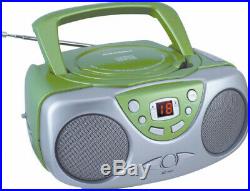 (Green) Sylvania SRCD243 Portable CD Player with AM/FM Radio, Boombox(Green)