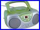 (Green) Sylvania SRCD243 Portable CD Player with AM/FM Radio, Boombox(Green)