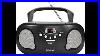 Groov E Portable CD Player Boombox With Am Fm Radio 3 5mm Aux Input Headphone Jack Led Displ
