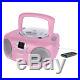 Groov-e Boombox Childrens Kids Pink Portable Aux-in MP3 CD Player with Radio