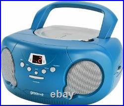 Groov-e Boombox Portable CD Player With Radio Blue New