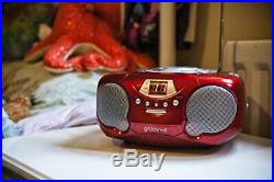 Groov-e Boombox Portable CD Player with Radio Headphone Jack Black