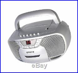Groov-e Classic Boombox Portable CD Player with Cassette and Radio