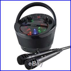 Groov e GVPS923/BK Portable Karaoke Boombox with CD Player and Bluetooth Playback