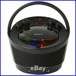 Groov-e GVPS923BK Portatile Karaoke Boombox Lettore CD & Bluetooth Playback Nero