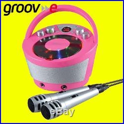 Groov-e GVPS923PK Portable Karaoke Boombox with CD Player and Bluetooth Playback