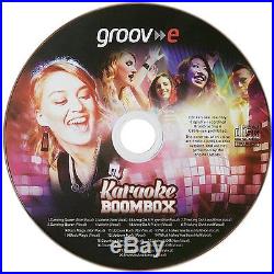 Groov-e Karaoke Boombox, Portable Karaoke Machine With CD Player and Bluetooth