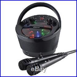 Groov-e Karaoke Boombox Portable Karaoke Machine with CD Player & Bluetooth W