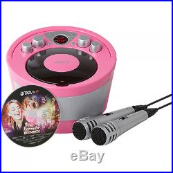 Groov-e Karaoke Boombox, Portable Karaoke Machine with CD Player & Bluetooth Wir