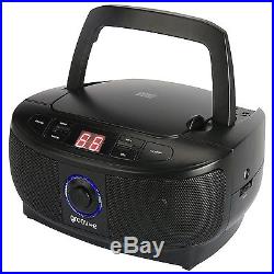 Groov-e Mini Boombox Portable CD Player with Radio Black