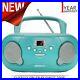 Groov-e Original Boombox Portable CD Player AM/FM Radio 3.5mm Aux-In PS733 Teal