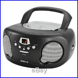 Groov-e Portable CD Player Boombox with AM/FM Radio, 3.5mm AUX Input, Headpho