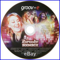 Groov-e Portable Karaoke Boombox CD Player & Bluetooth Playback Black GVPS923BK