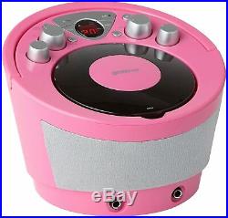 Groov-e Portable Karaoke Boombox with CD Player Bluetooth Playback GVPS923PK New