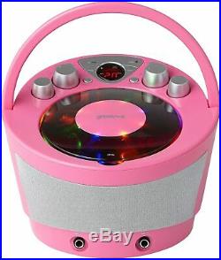 Groov-e Portable Karaoke Boombox with CD Player Bluetooth Playback GVPS923PK New