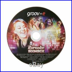 Groov-e Portable Party Karaoke Boombox Machine with CD Player, Bluetooth Wi