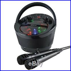 Groov-e Portable Party Karaoke Boombox Machine with CD Player, Bluetooth Wire