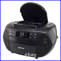 Groov-e Traditional Boombox Portable CD & Cassette Player with Radio? LED Display