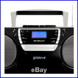 Groov-e Ultimate Bluetooth Boombox Portable CD & Cassette Player Black