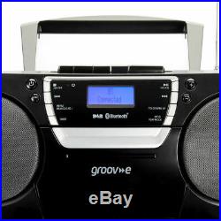 Groov-e Ultimate Bluetooth BoomboxPortable CD/Cassette PlayerDAB/FM RadioBlak