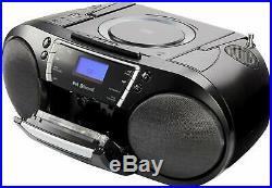 Groov-e Ultimate Bluetooth Wireless Portable Boombox with CD Player, Cassette, U