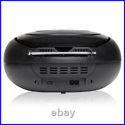 Grouptronics GTCD-501 Black Portable Stereo CD Player BoomBox And Portable Radio