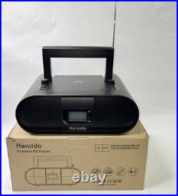 HERNIDO Portable CD Player Boombox Bluetooth Black w Remote RARE HARD TO FIND B1