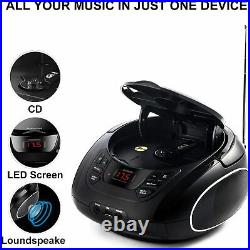 HIMAP CD Player, Portable Boombox with FM Radio, Bluetooth Speaker with CD Playe