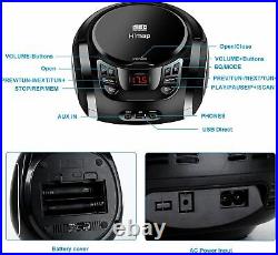 HIMAP CD Player, Portable Boombox with FM Radio, Bluetooth Speaker with CD Playe