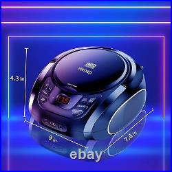 HIMAP CD Player, Portable Boombox with FM Radio, Bluetooth Speaker with CD Playe