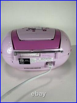 Hello Kitty AM/FM Radio Cassette Recorder CD Player Boombox Model KT2028A WORKS