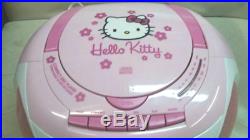Hello Kitty Boom Box Am/fm Stereo & CD Player & Cassette Player / Portable