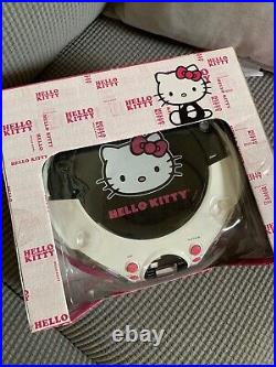 Hello Kitty CD Player Portable Boombox & Radio Black Pink 2013 Sanrio Co AM/FM