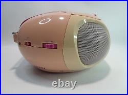 Hello Kitty Portable CD Cassette Tape Player AM/FM Radio Boombox Intertek 312568