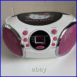 Hello Kitty Sanrio CD Player AM/FM Radio Boombox Portable 2013 Tested Works