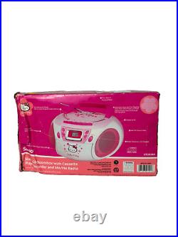 Hello Kitty Sanrio Cute Vintage Portable Stereo CD Player Radio Boombox NOS