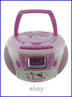 Hello Kitty Stereo CD Cassette Tape Player Recorder AM/FM Radio Boombox KT2028A